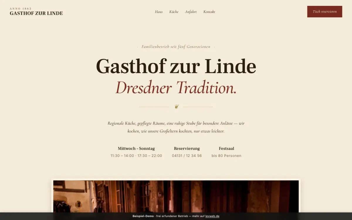 Beispiel-Entwurf Gasthof zur Linde